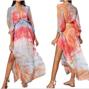 Young Fabulous & Broke Pink Tie Dye Maxi Dress